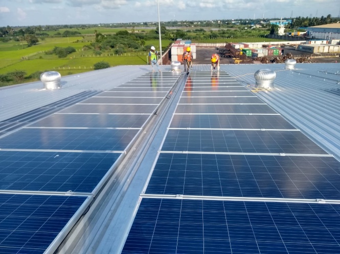 Rooftop solar installation industrial facility by Somappaa Infraa EPC contractor Chennai